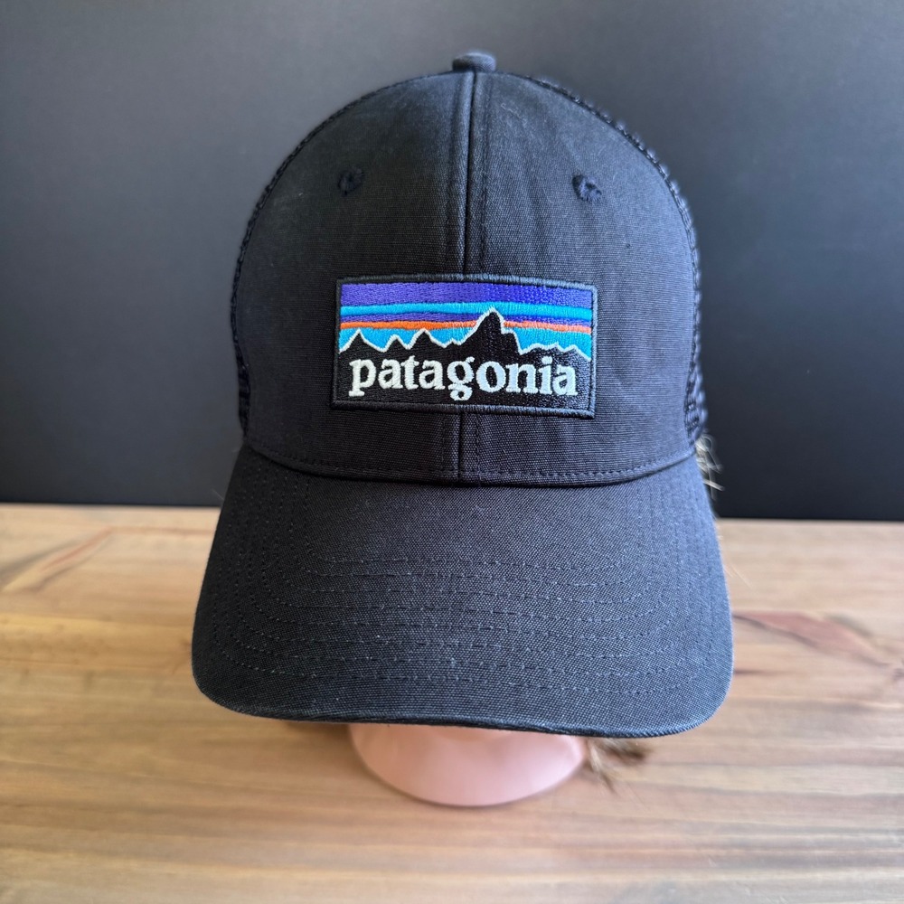 Patagonia Black Trucker Snap Back Embroidered Patch Adult One Size Fits Most